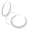 Kendra Scott Josie Hoop Earrings, Fashion Jewelry for Women(RHODIUM)