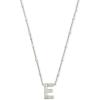 Kendra Scott Letters A-Z Pendant Necklace for Women, Fashion Jewelry, Rhodium-Plated Brass(Letter E)