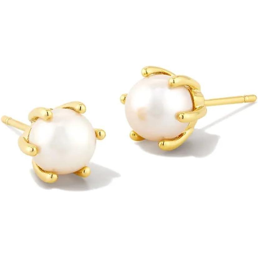 imageKendra Scott Ashton Pearl Stud EarringsGOLD  WHITE PEARL