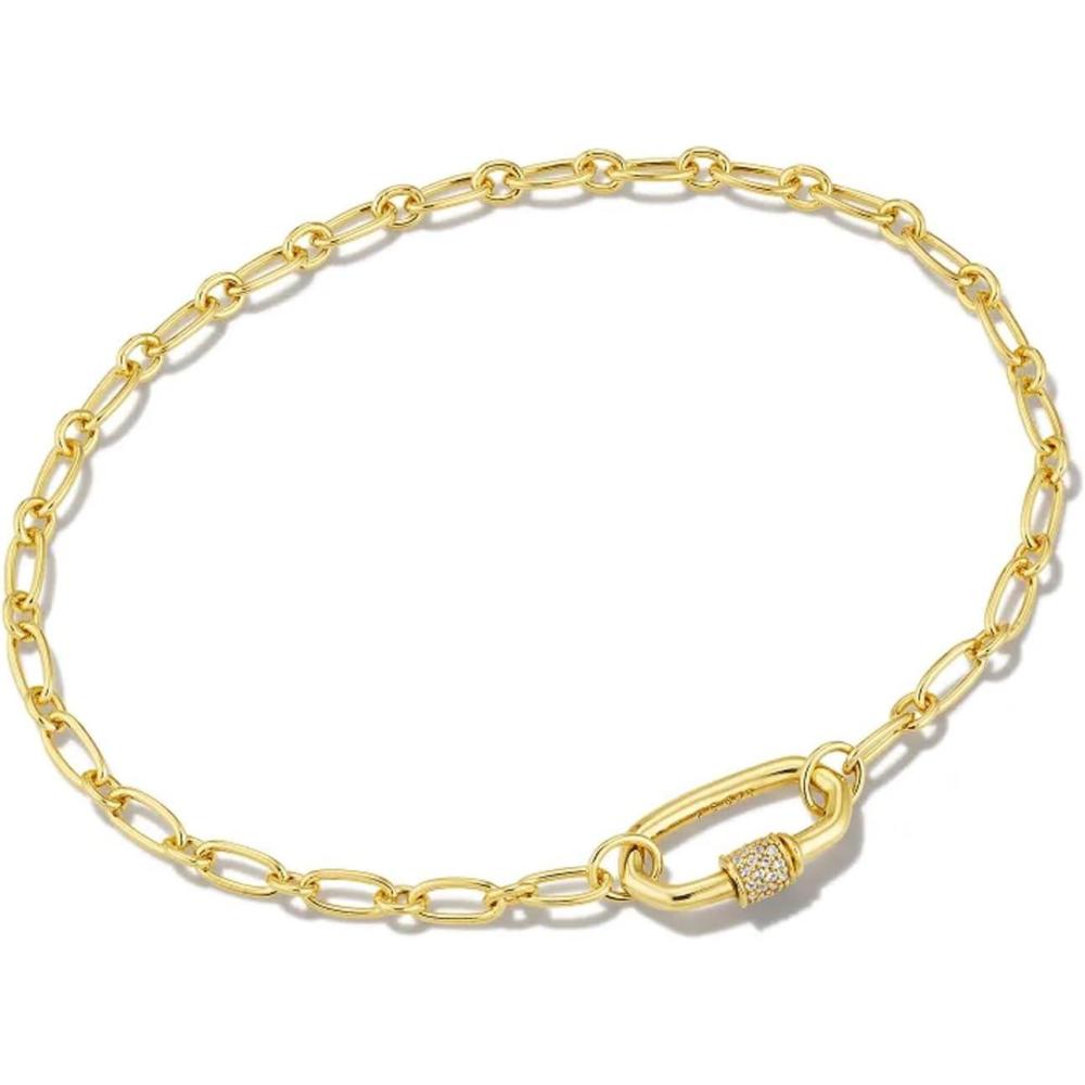 imageKendra Scott Bristol Chain Bracelet 18k Gold Vermeil White SapphireWHITE SAPPHIRE