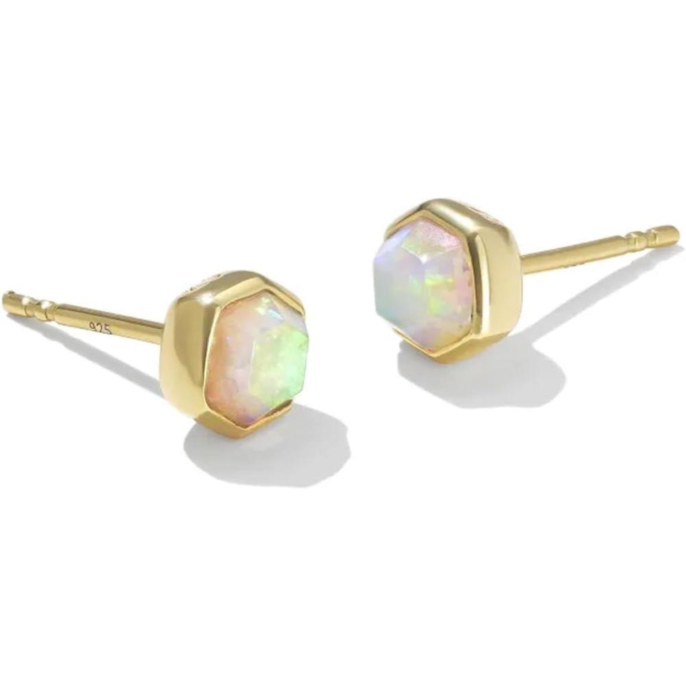 imageKendra Scott Davie Stud Earring 18k Gold Vermeil Kyocera Opal