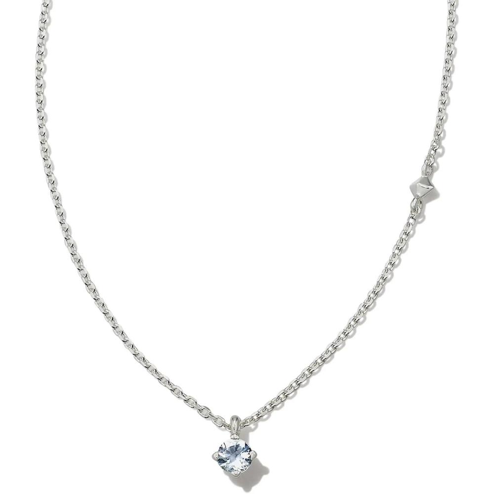 imageKendra Scott Maisie Sterling Silver Pendant NecklaceAQUAMARINE