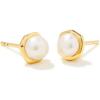 Kendra Scott Davie Pearl Stud Earring, 18k Gold Vermeil, White Pearl