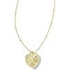 Kendra Scott Meredith Charm Necklace, 18k Gold Vermeil, White Topaz