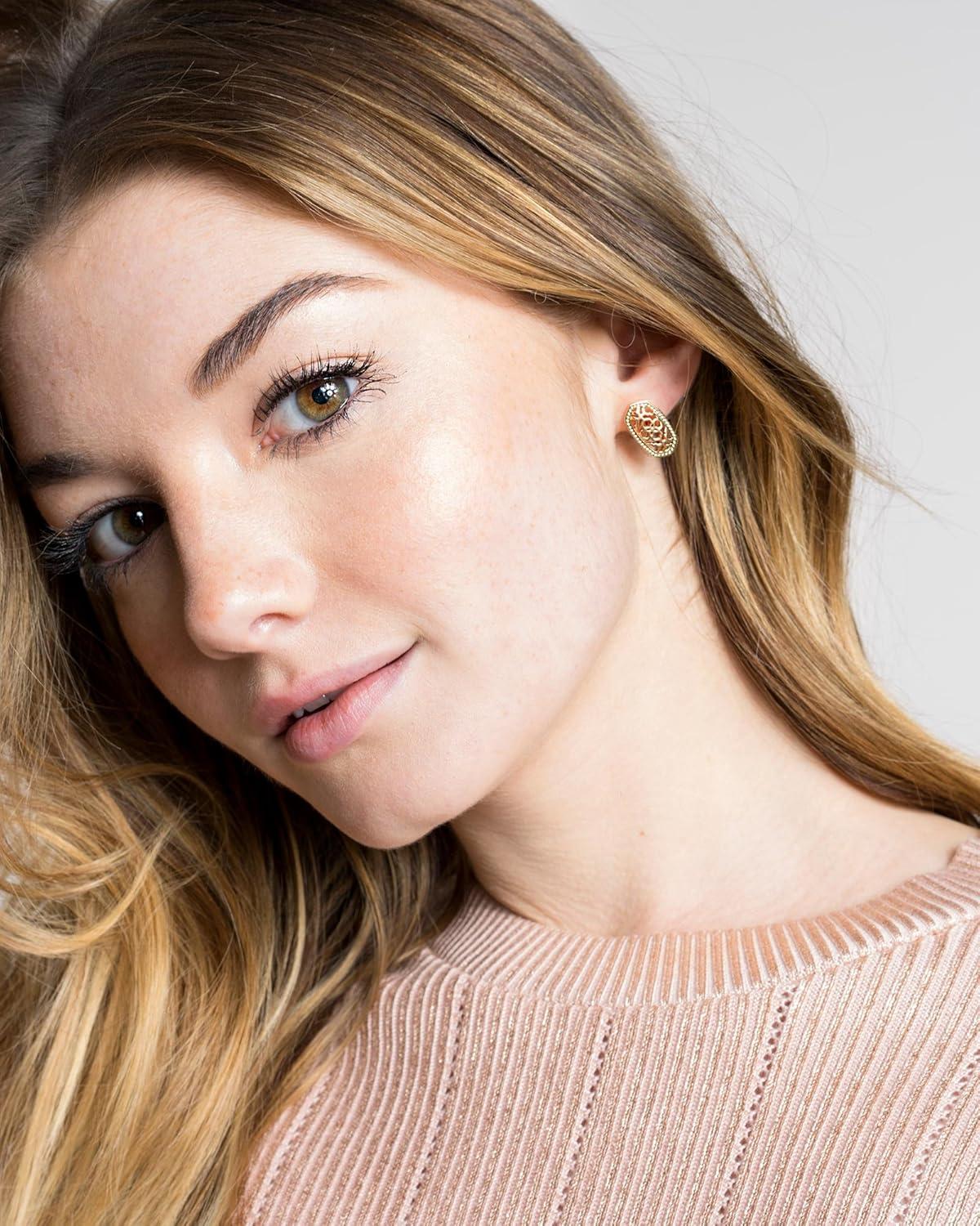 imageKendra Scott Ellie Stud Earrings for Women Fashion JewelryGold Gunmetal Filigree