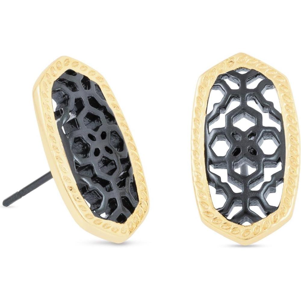 imageKendra Scott Ellie Stud Earrings for Women Fashion JewelryGold Gunmetal Filigree