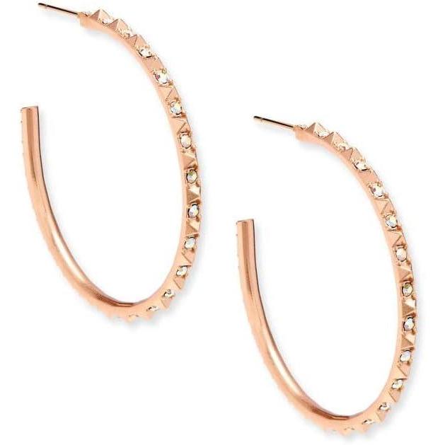imageKendra Scott Veronica Hoop EarringsROSE GOLD IRIDESCENT CRYSTAL