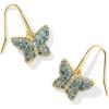 Kendra Scott 14k Gold-Plated Lillia Crystal Drop Earrings in Blue Green Crystal, Fashion Jewelry for Women