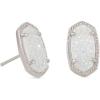 Kendra Scott Ellie Stud Earrings for Women, Fashion Jewelry(RHODIUM – IRIDESCENT DRUSY)