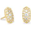 Kendra Scott Grayson Crystal Stud Earrings, Fashion Jewelry for Women(GOLD – WHITE CUBIC ZIRCONIA)