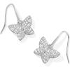 Kendra Scott Rhodium-Plated Lillia Crystal Drop Earrings in White Crystal, Fashion Jewelry for Women