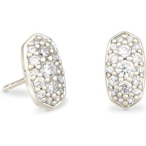 Kendra Scott Grayson Crystal Stud Earrings, Fashion Jewelry for Women(RHODIUM – WHITE CUBIC ZIRCONIA)