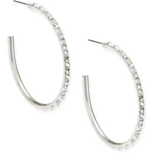 Kendra Scott Veronica Hoop Earrings(RHODIUM – IRIDESCENT CRYSTAL)
