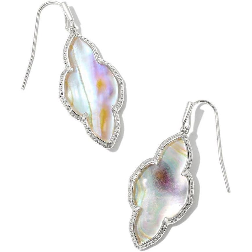 imageKendra Scott Abbie Drop Earring Fashion Jewelry for WomenRHODIUM  IRIDESCENT ABALONE