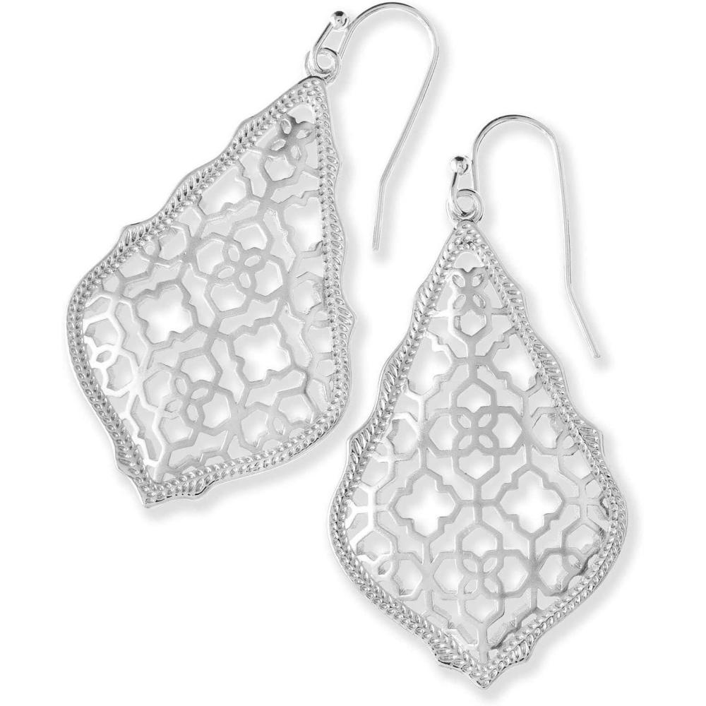 imageKendra Scott Addie Drop Earrings for Women in Filigree Fashion JewelryRHODIUMPLATED