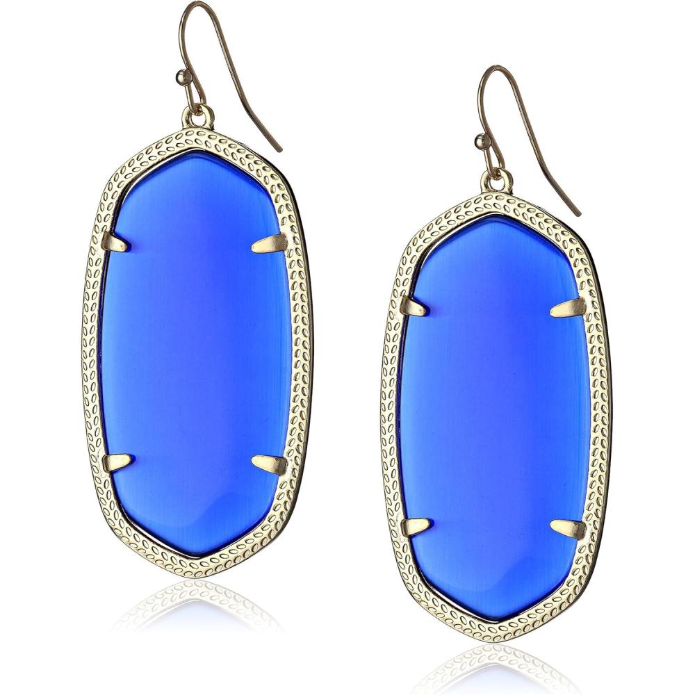 imageKendra Scott Danielle Statement Earrings for Women Fashion JewelryCobalt GlassGold plated