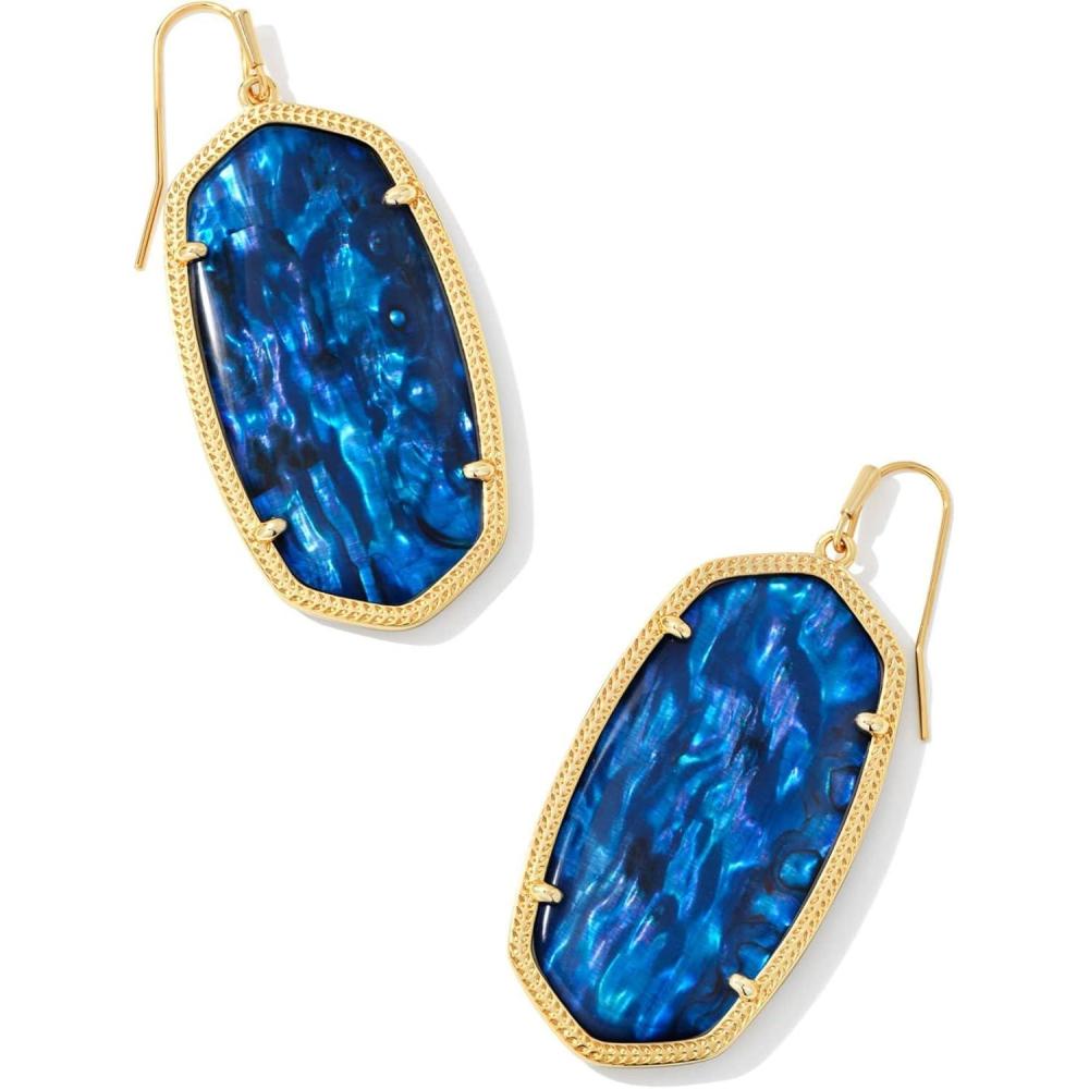 imageKendra Scott Danielle Statement Earrings for Women Fashion JewelryGold Navy Abalone