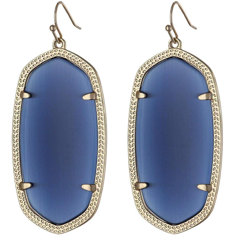 imageKendra Scott Danielle Statement Earrings for Women Fashion JewelryGoldNavy CatS Eye
