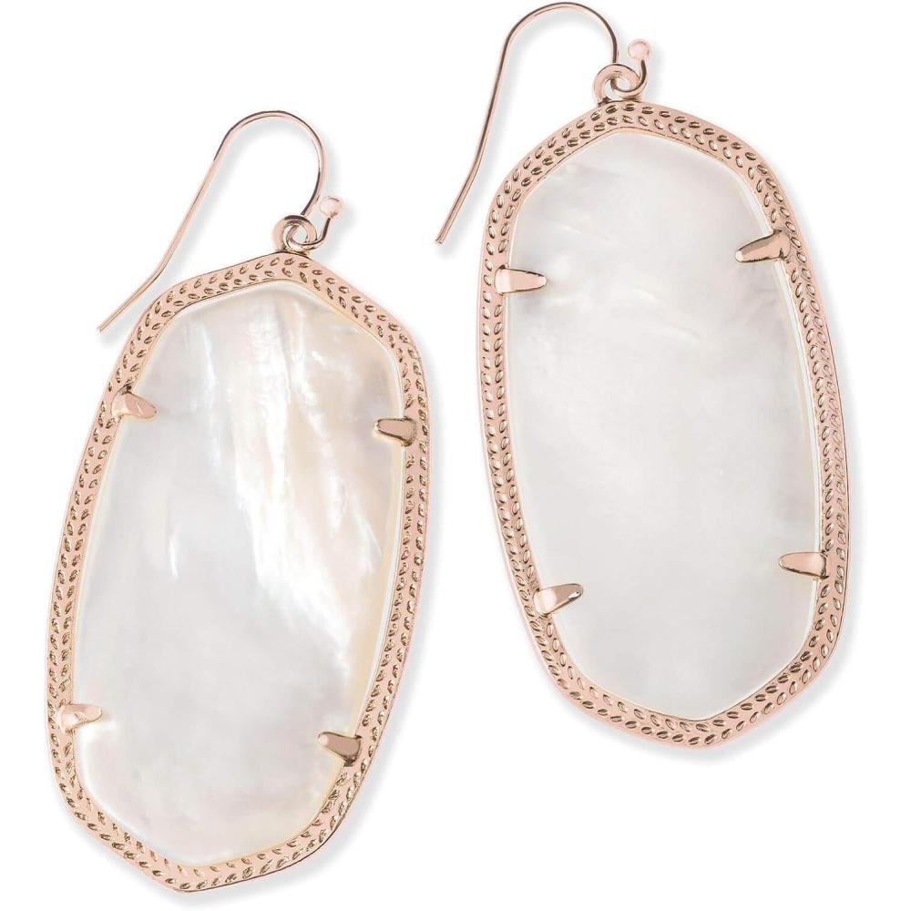 imageKendra Scott Danielle Statement Earrings for Women Fashion JewelryROSE GOLD IVORY MOTHER OF PEARL