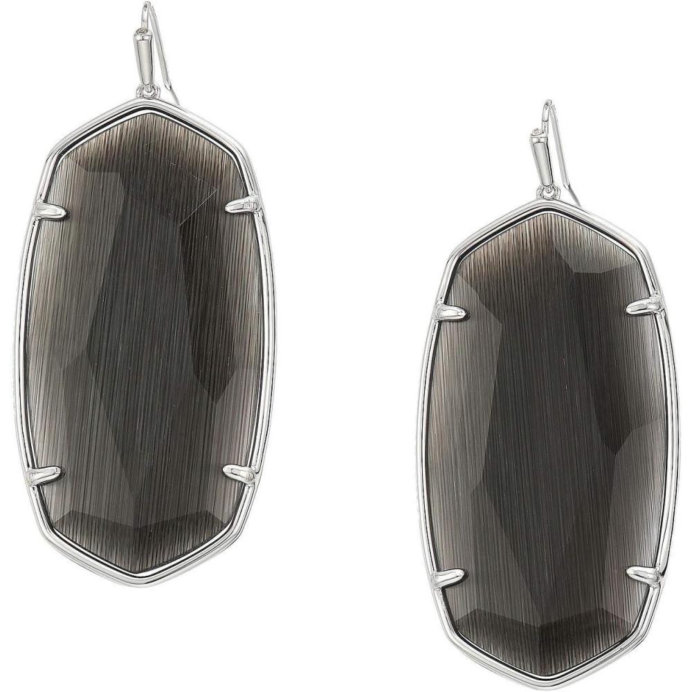 imageKendra Scott Danielle Statement Earrings for Women Fashion JewelryRhodium Black Cats Eye