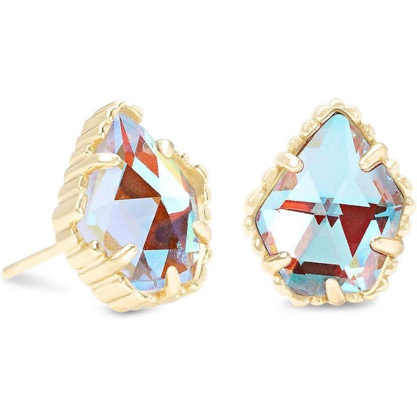 imageKendra Scott Tessa Stud Earrings for Women Fashion JewelryGOLD IRIDESCENT DICHROIC GLASS