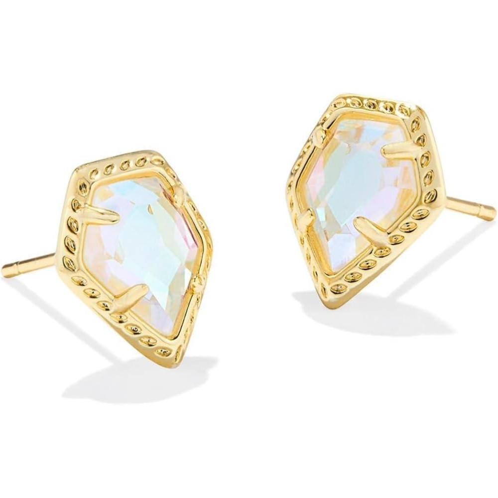 imageKendra Scott Tessa Stud Earrings for Women Fashion JewelryGold Dichroic Glass