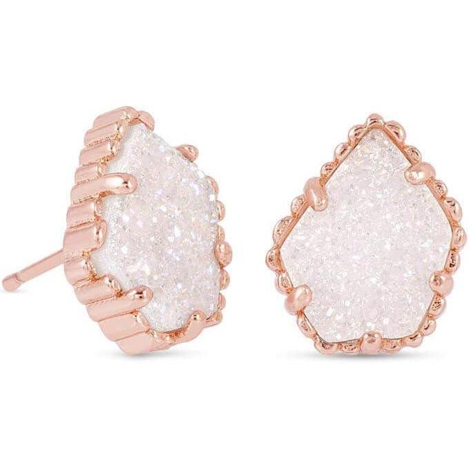 imageKendra Scott Tessa Stud Earrings for Women Fashion JewelryROSE GOLD IRIDESCENT DRUSY