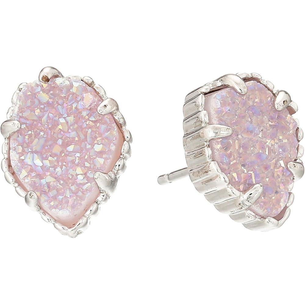imageKendra Scott Tessa Stud Earrings for Women Fashion JewelryRhodiumIridescent Drusy