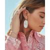 Kendra Scott Danielle Statement Earrings for Women, Fashion Jewelry(RHODIUM – IRIDESCENT DICHROIC GLASS)