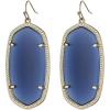 Kendra Scott Danielle Statement Earrings for Women, Fashion Jewelry(Gold/Navy Cat’S Eye)