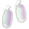 Kendra Scott Danielle Statement Earrings for Women, Fashion Jewelry(RHODIUM – IRIDESCENT DICHROIC GLASS)