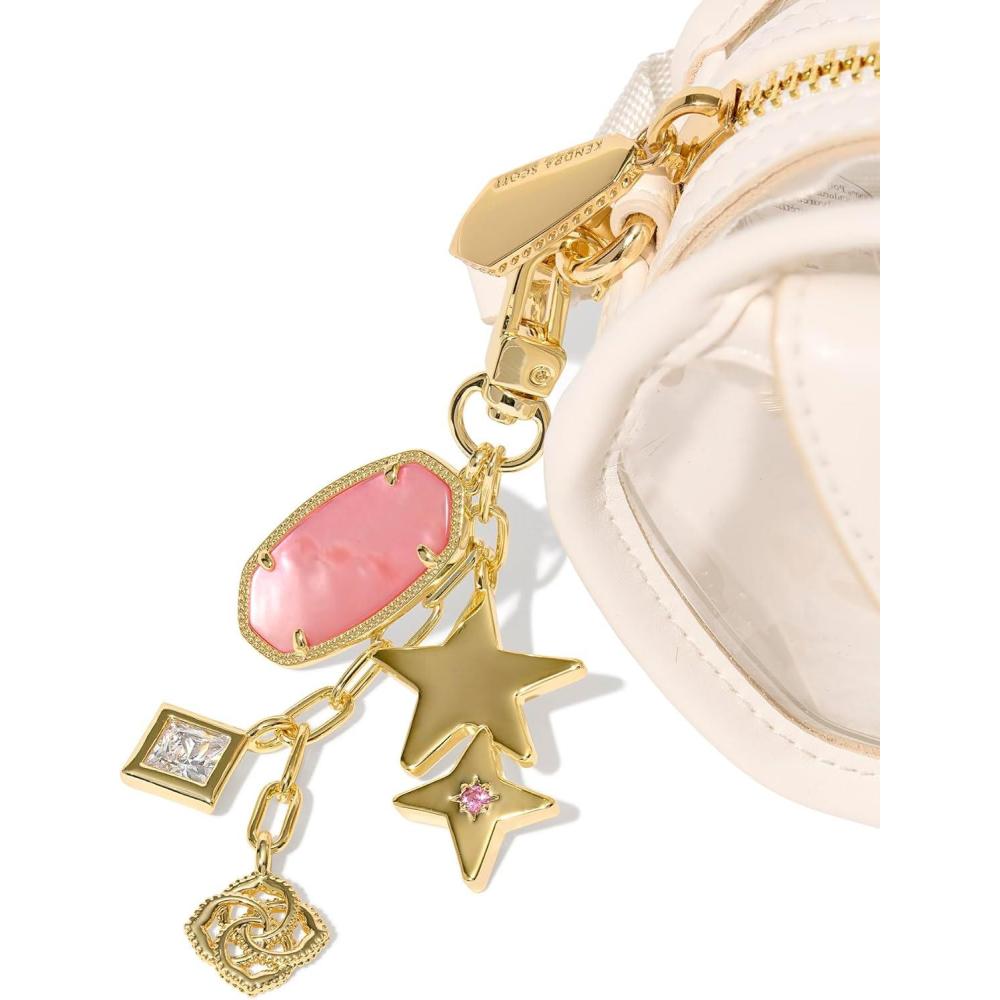 imageKendra Scott Game Day Bag Charm Fashion Jewelry for WomenGold  Bright Pink Illusion