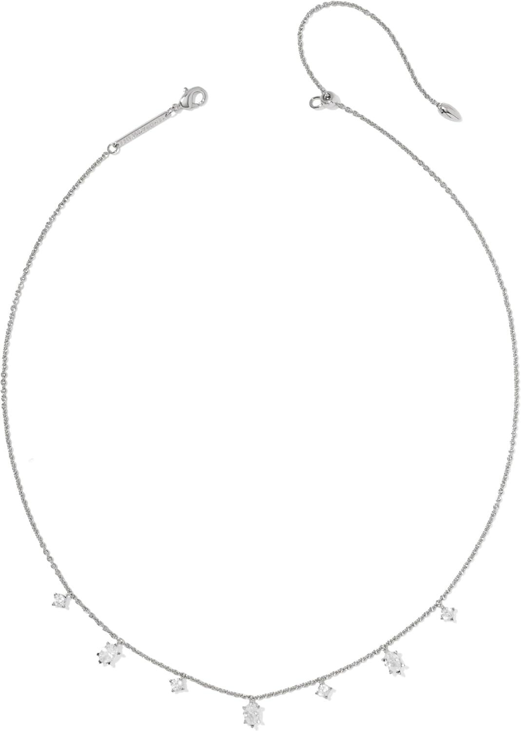 imageKendra Scott Cailin Delicate Strand Necklace Fashion Jewelry for WomenRHODIUM WHITE CUBIC ZIRCONIA