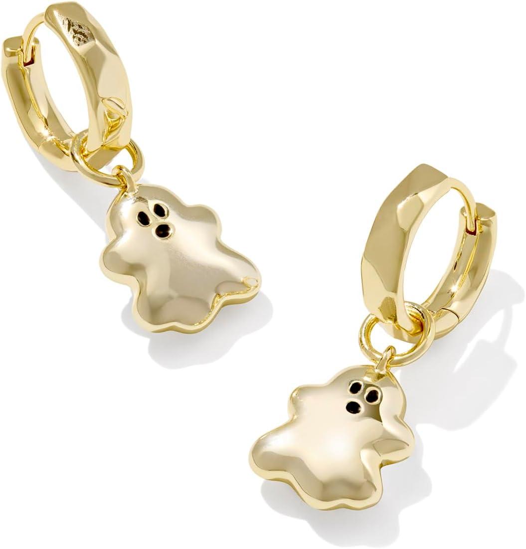 imageKendra Scott Ghost Huggie Earrings 14K GoldPlated Brass Fashion Jewelry for Women White Mother Of Pearl