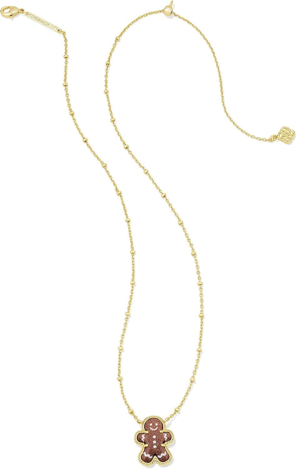 imageKendra Scott Gingerbread Short Pendant Necklace Fashion Jewelry for WomenGOLD BROWN GOLDSTONE