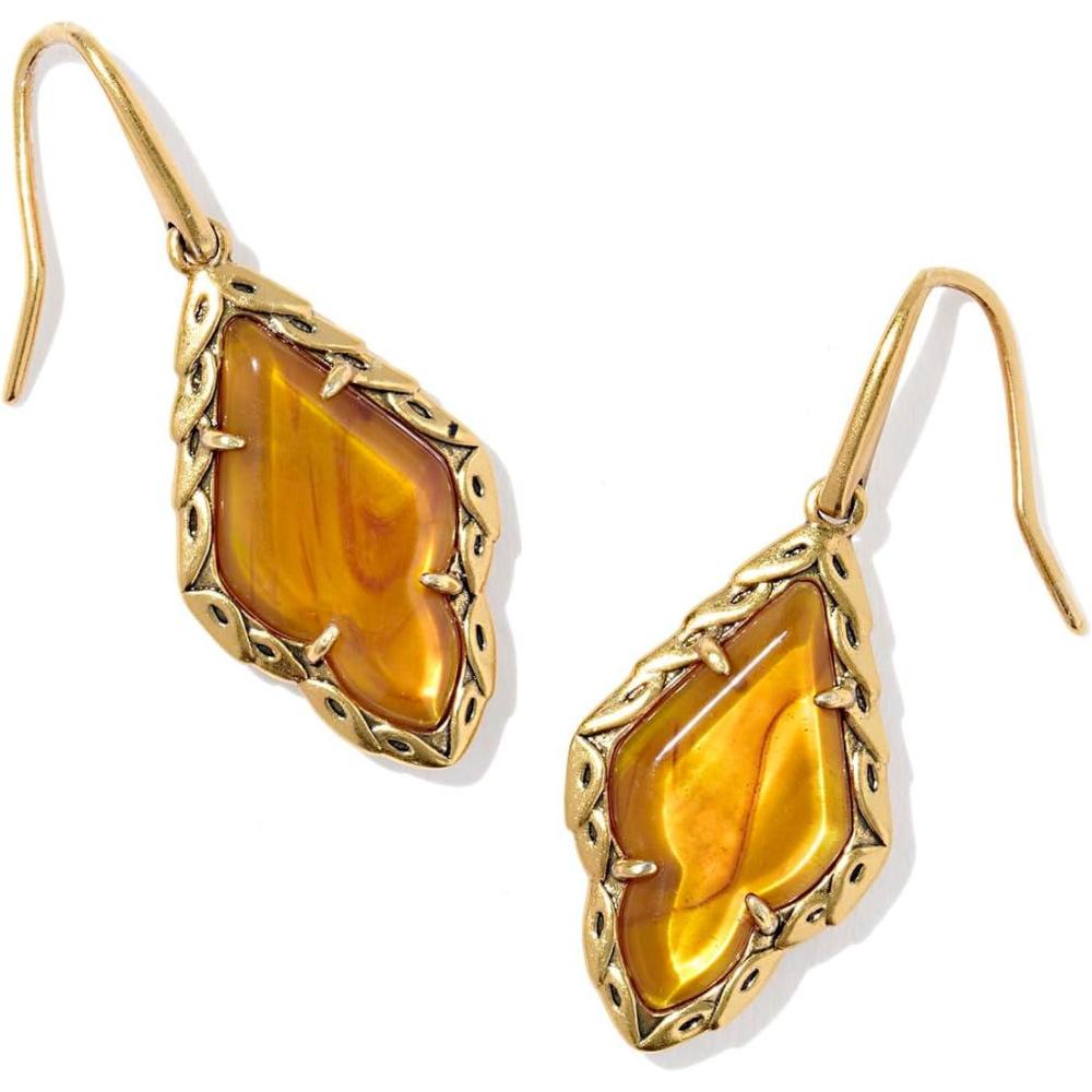imageKendra Scott Adeline Drop Earrings Fashion Jewelry for WomenMARBLED AMBER ILLUSION