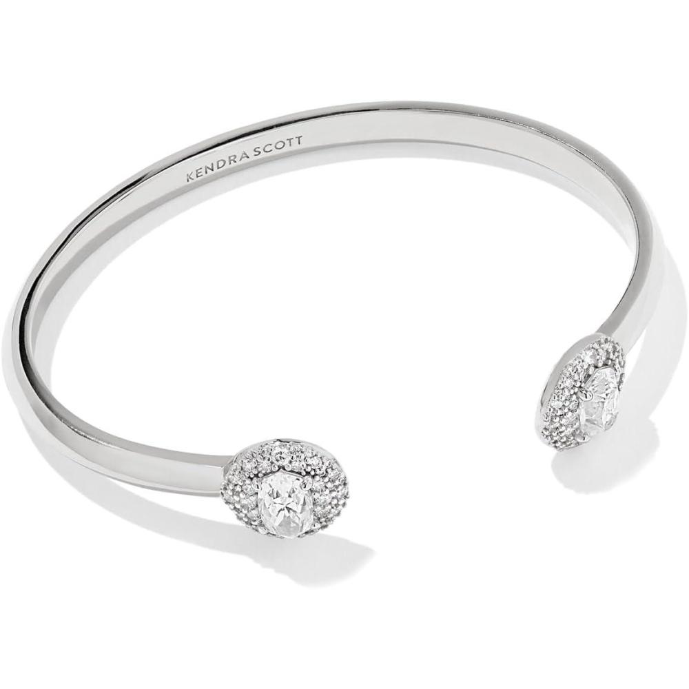 imageKendra Scott Bella Cuff Bracelet Fashion Jewelry for WomenRHODIUM  WHITE CZ