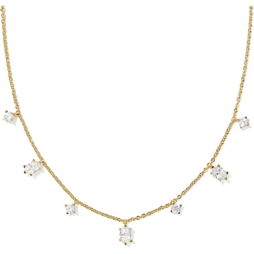 imageKendra Scott Cailin Delicate Strand Necklace Fashion Jewelry for WomenGOLD WHITE CUBIC ZIRCONIA