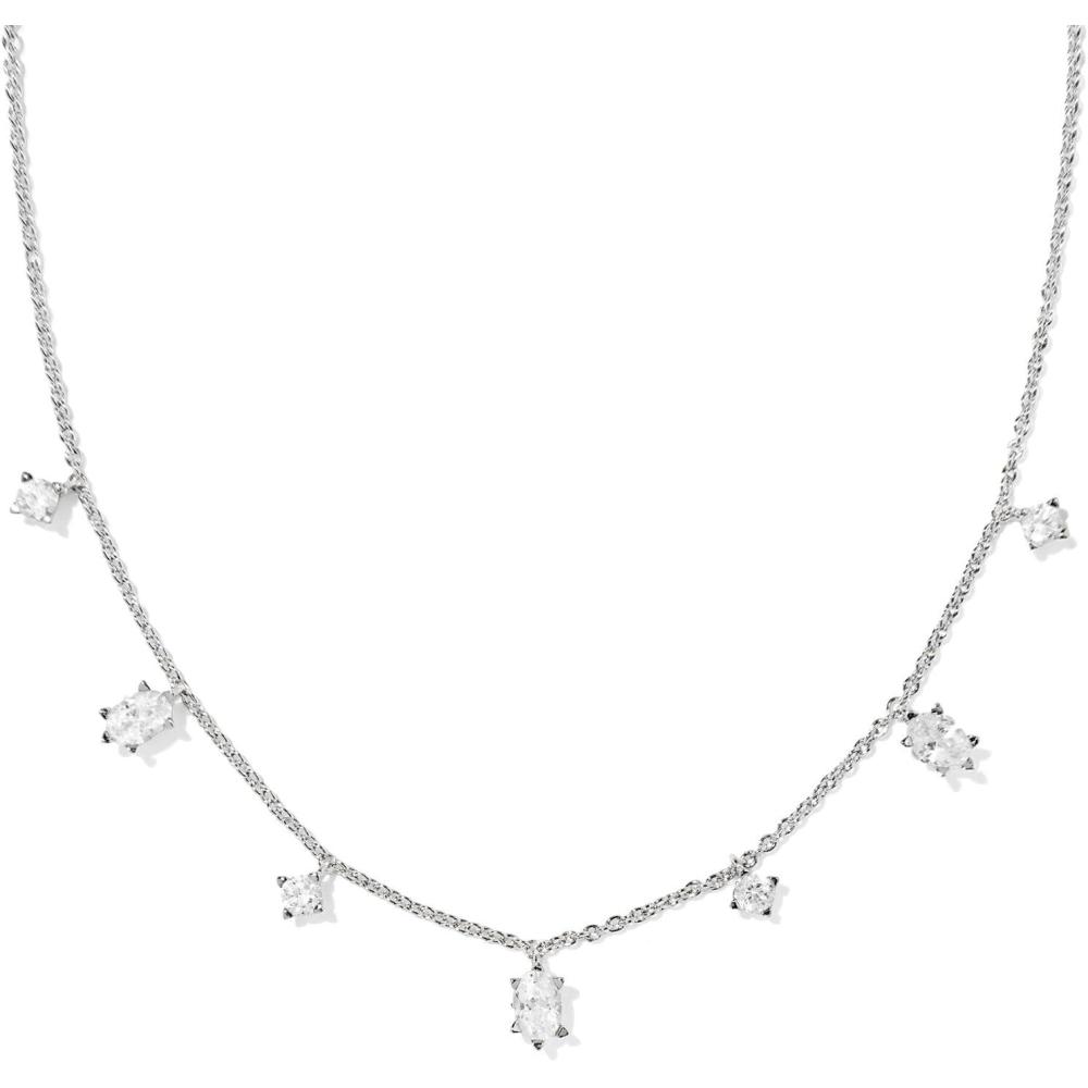 imageKendra Scott Cailin Delicate Strand Necklace Fashion Jewelry for WomenRHODIUM WHITE CUBIC ZIRCONIA