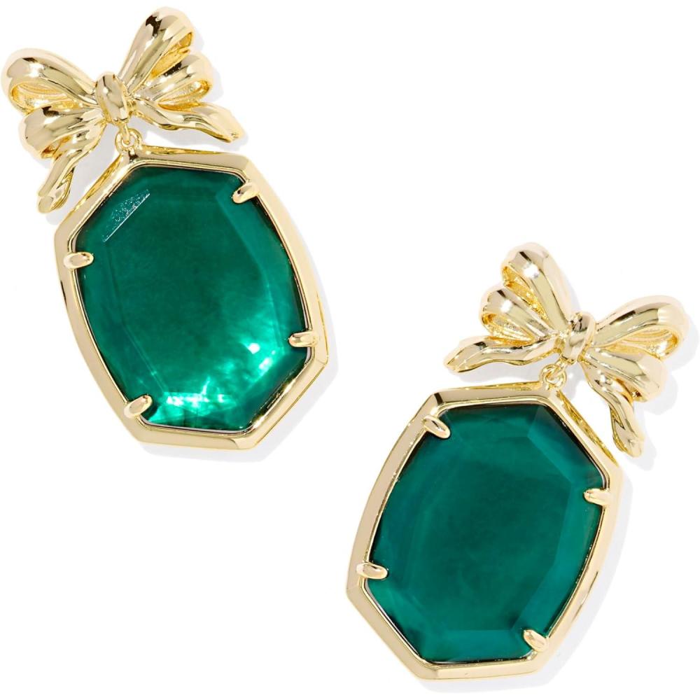 imageKendra Scott Daphne Bow Drop Earrings Fashion Jewelry for WomenGOLD PINE ILLUSION