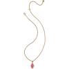 Kendra Scott Adeline Short Pendant Necklace, Fashion Jewelry for Women(DARK FUCHSIA VARIEGATED MAGNESITE)