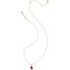 Kendra Scott Daphne Crystal Frame Short Pendant Necklace, Fashion Jewelry for Women(GOLD – DARK BURGUNDY ILLUSION)