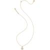 Kendra Scott Daphne Crystal Frame Short Pendant Necklace, Fashion Jewelry for Women(GOLD – IRIDESCENT DRUSY)