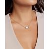 Kendra Scott Elisa Bezel Short Pendant Necklace, Fashion Jewelry for Women(GOLD – IVORY MOTHER OF PEARL)