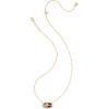 Kendra Scott Elisa Bow Short Pendant Necklace, Fashion Jewelry for Women(GOLD – DARK BURGUNDY ILLUSION)