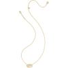 Kendra Scott Elisa Bow Short Pendant Necklace, Fashion Jewelry for Women(GOLD – IRIDESCENT CRYSTAL IVORY ILLUSION)