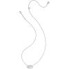 Kendra Scott Elisa Bow Short Pendant Necklace, Fashion Jewelry for Women(RHODIUM – IRIDESCENT CRYSTAL IVORY ILLUSION)