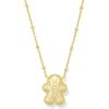 Kendra Scott Gingerbread Short Pendant Necklace, Fashion Jewelry for Women(GOLD – BROWN GOLDSTONE)