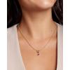Kendra Scott Mini Elisa Toggle Short Pendant Necklace, Fashion Jewelry for Women(GOLD – CARMINE RED ILLUSION)