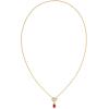 Kendra Scott Mini Elisa Toggle Short Pendant Necklace, Fashion Jewelry for Women(GOLD – CARMINE RED ILLUSION)